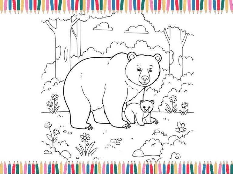 free bear coloring pages