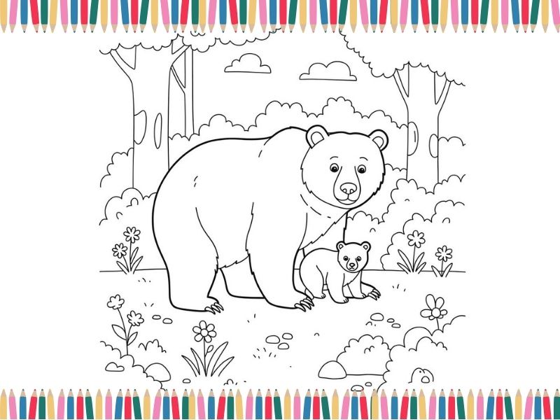 free bear coloring pages