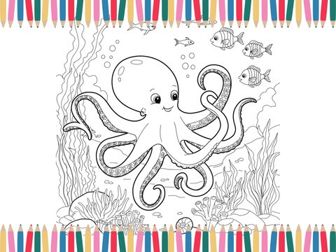 Octopus coloring page