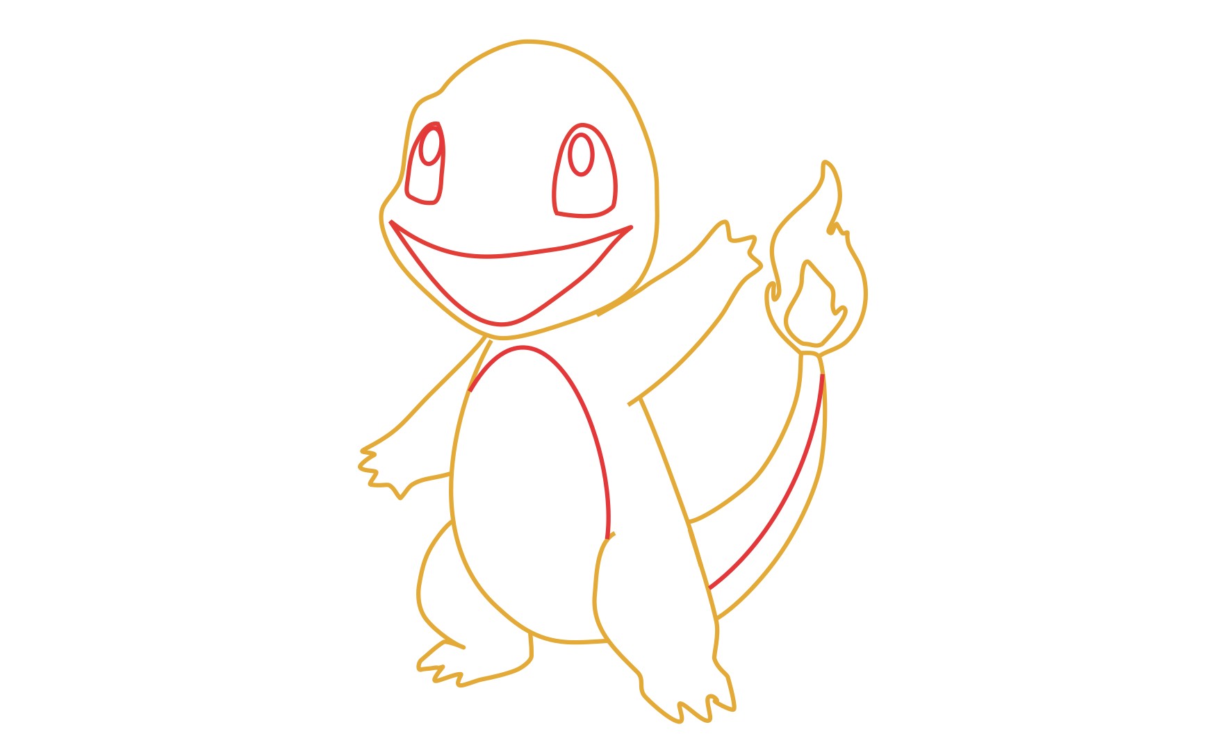 step 8 add facial fetarures to the drawing