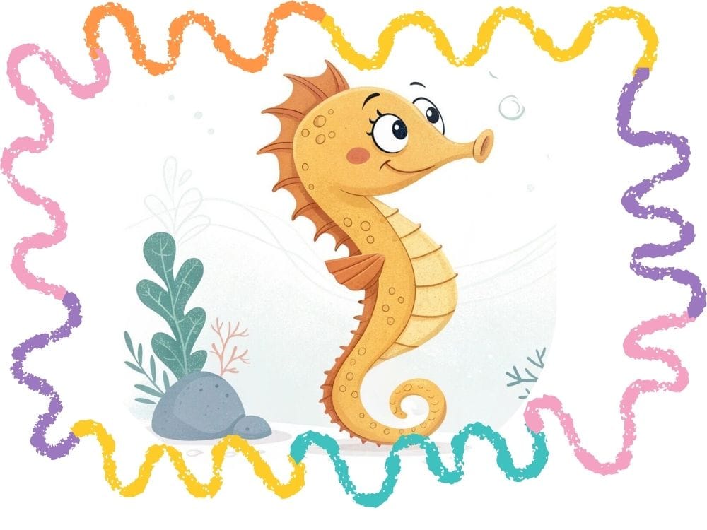 how to draw a seahorse tutorial cover image