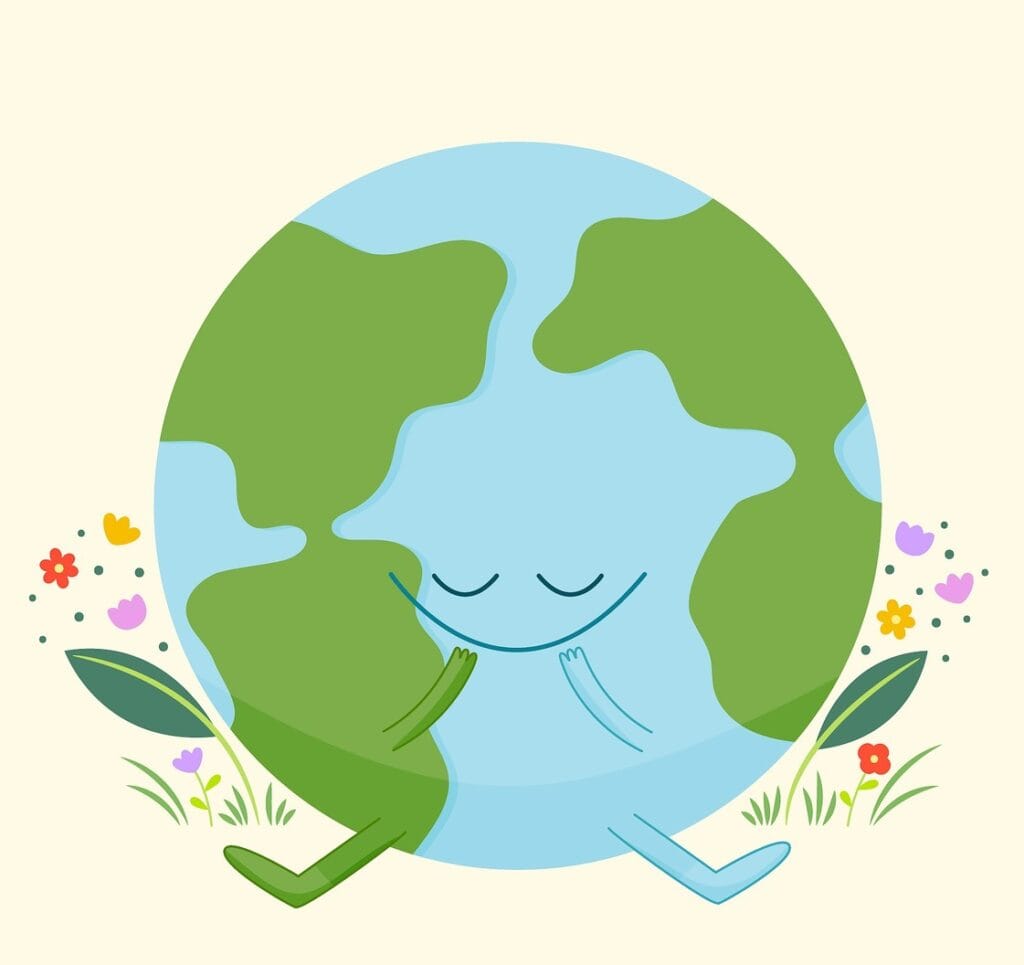 sketch the wiggly shapes of the continents inside the large circle to form the map of the globe