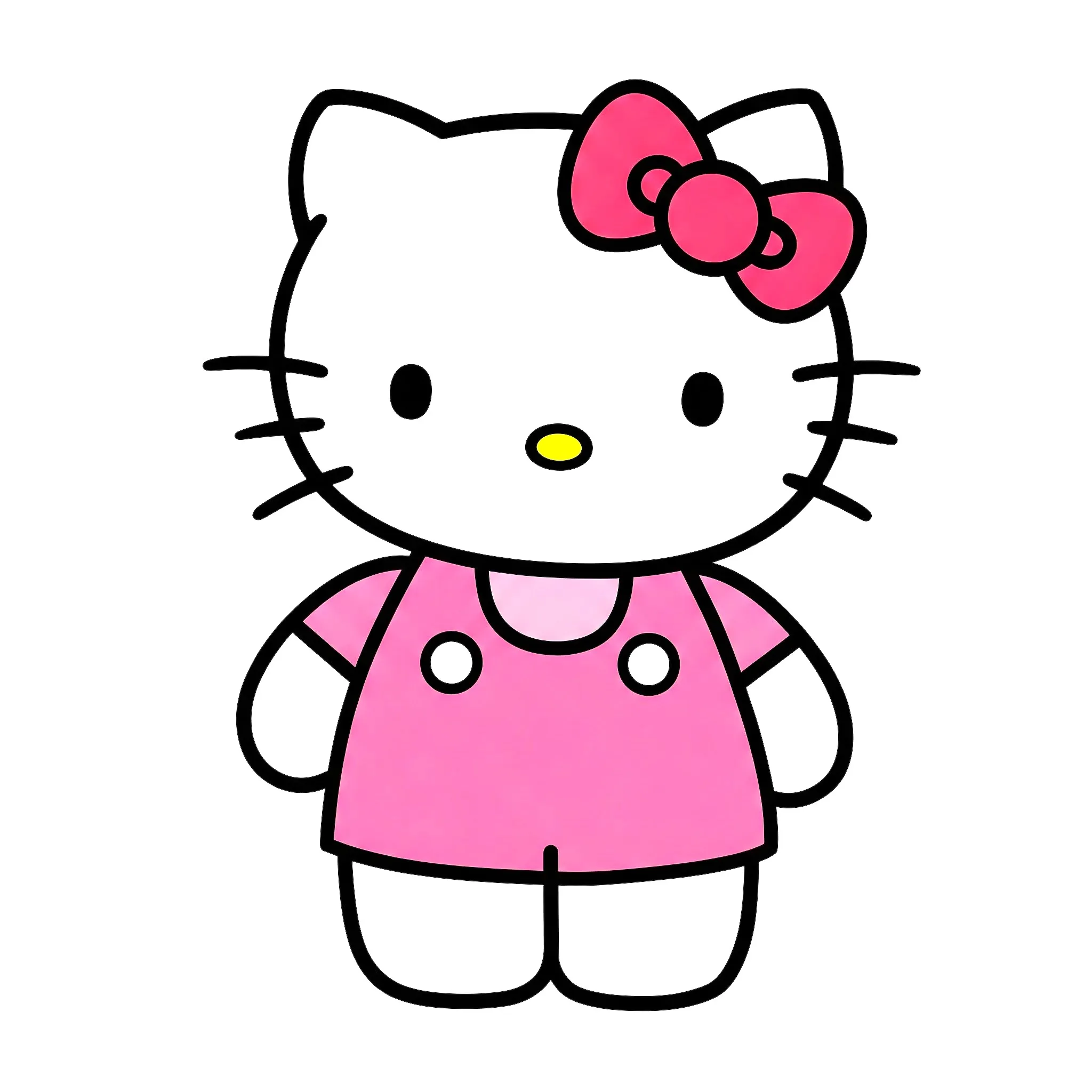 Step 11 color hello kitty drawing step by step