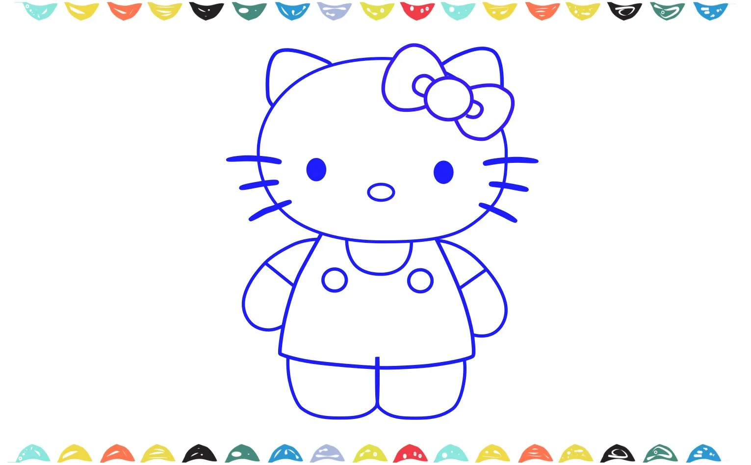 Step 10 how to draw hello kitty