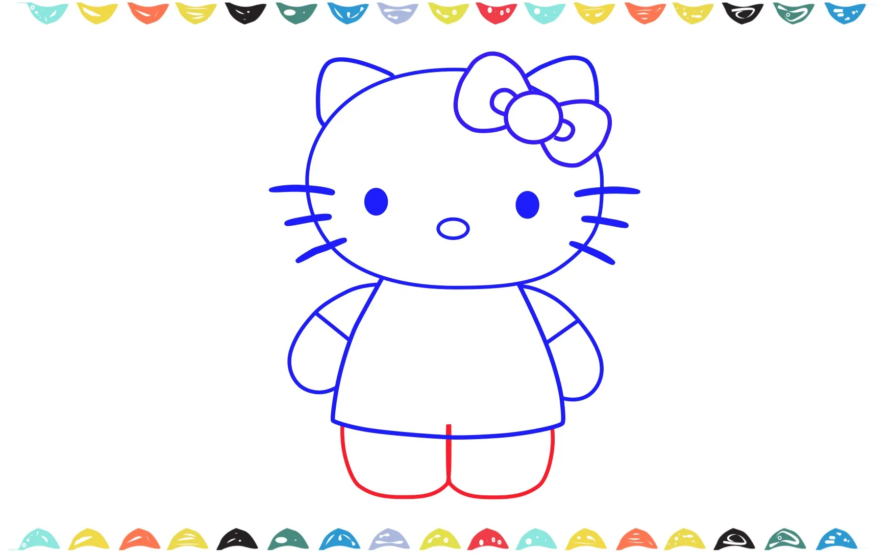 Step 8 draw short legs at the bottom