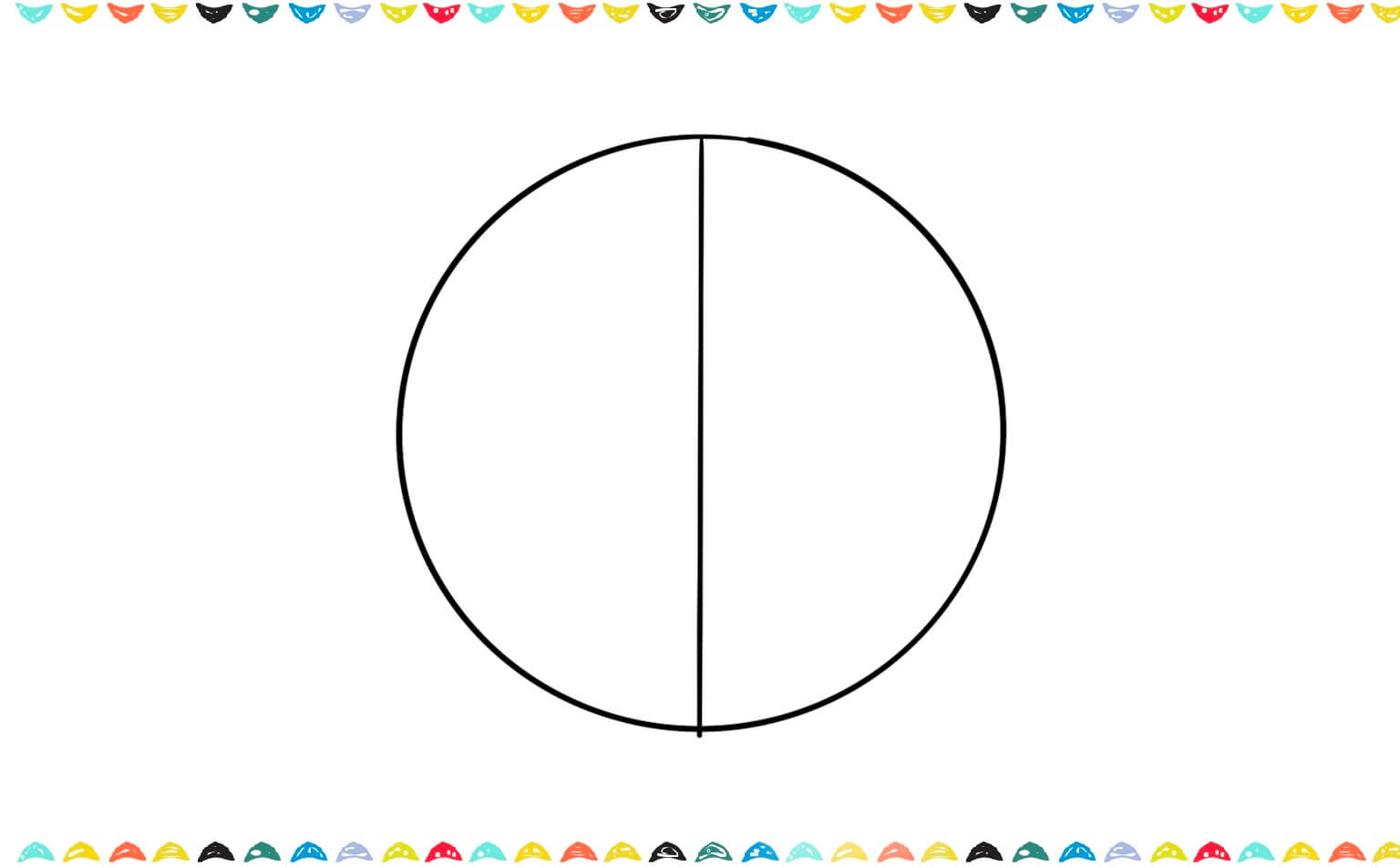 Step 2 draw a vertical line from top to bottom