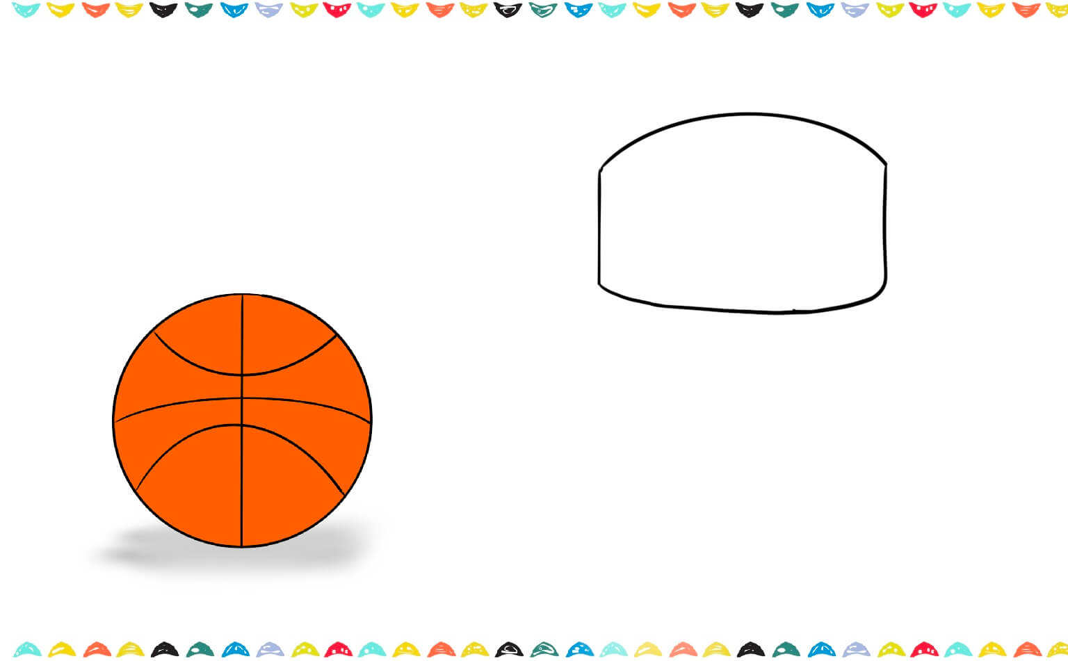 step 7 add a a big curved rectangle for ht ebackboard