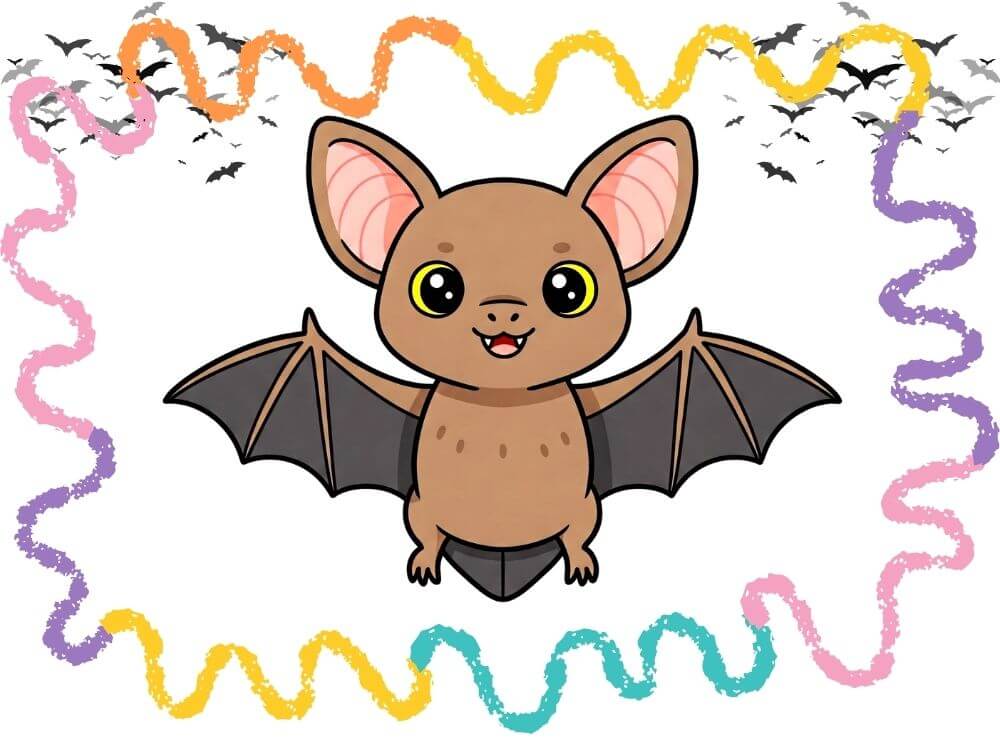 How to draw a bat step by step
