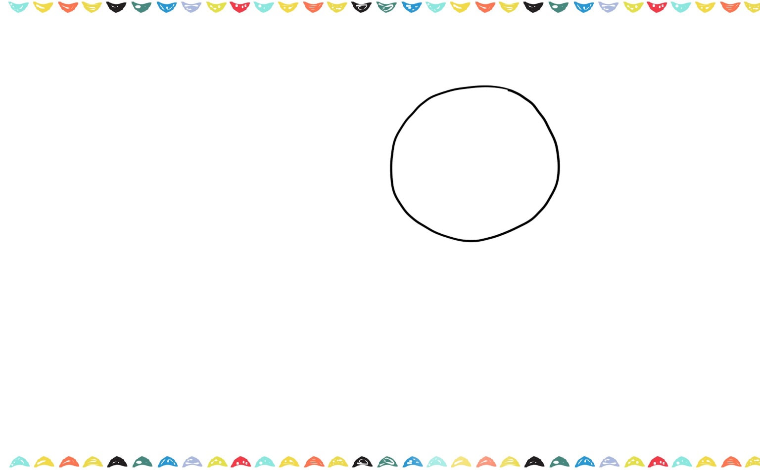 step 1 draw a circle for the head