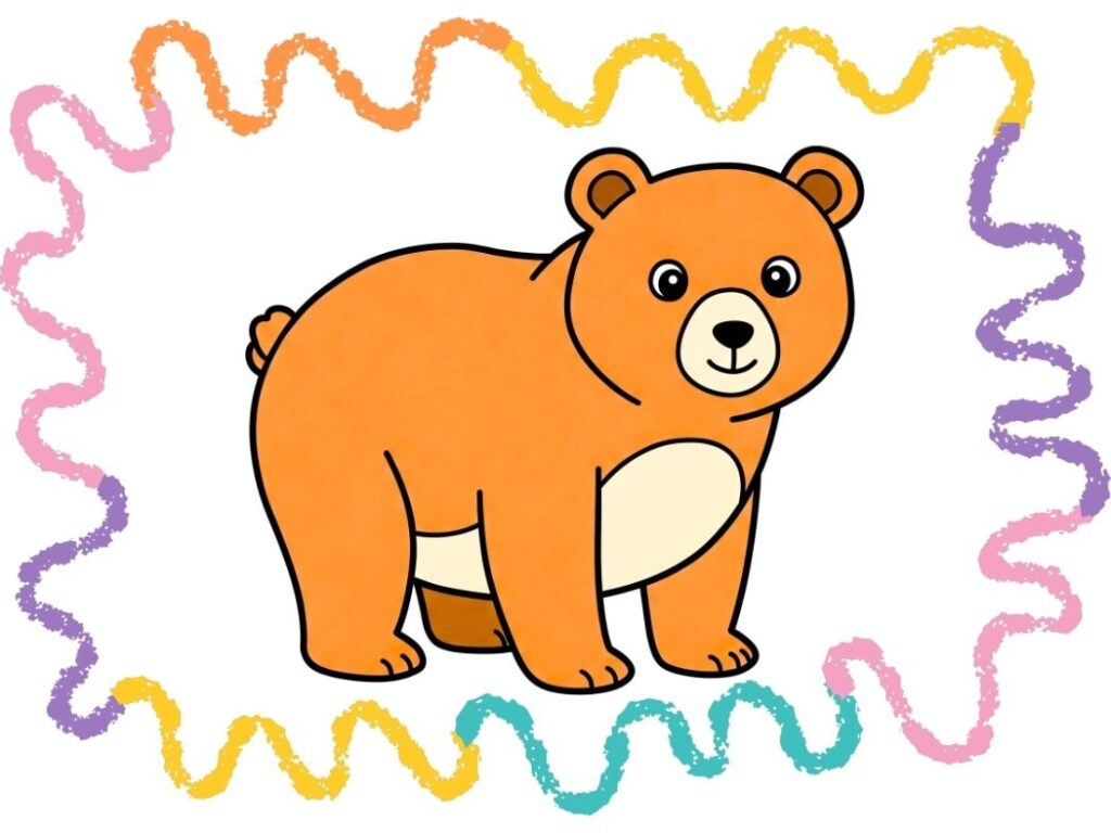 how to draw a bear step by step