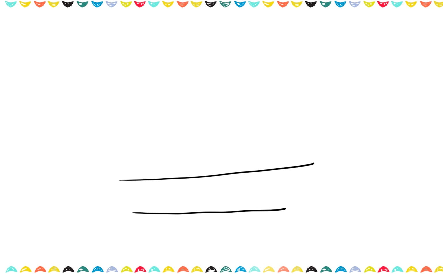 step 1 draw two lines for the boat's body