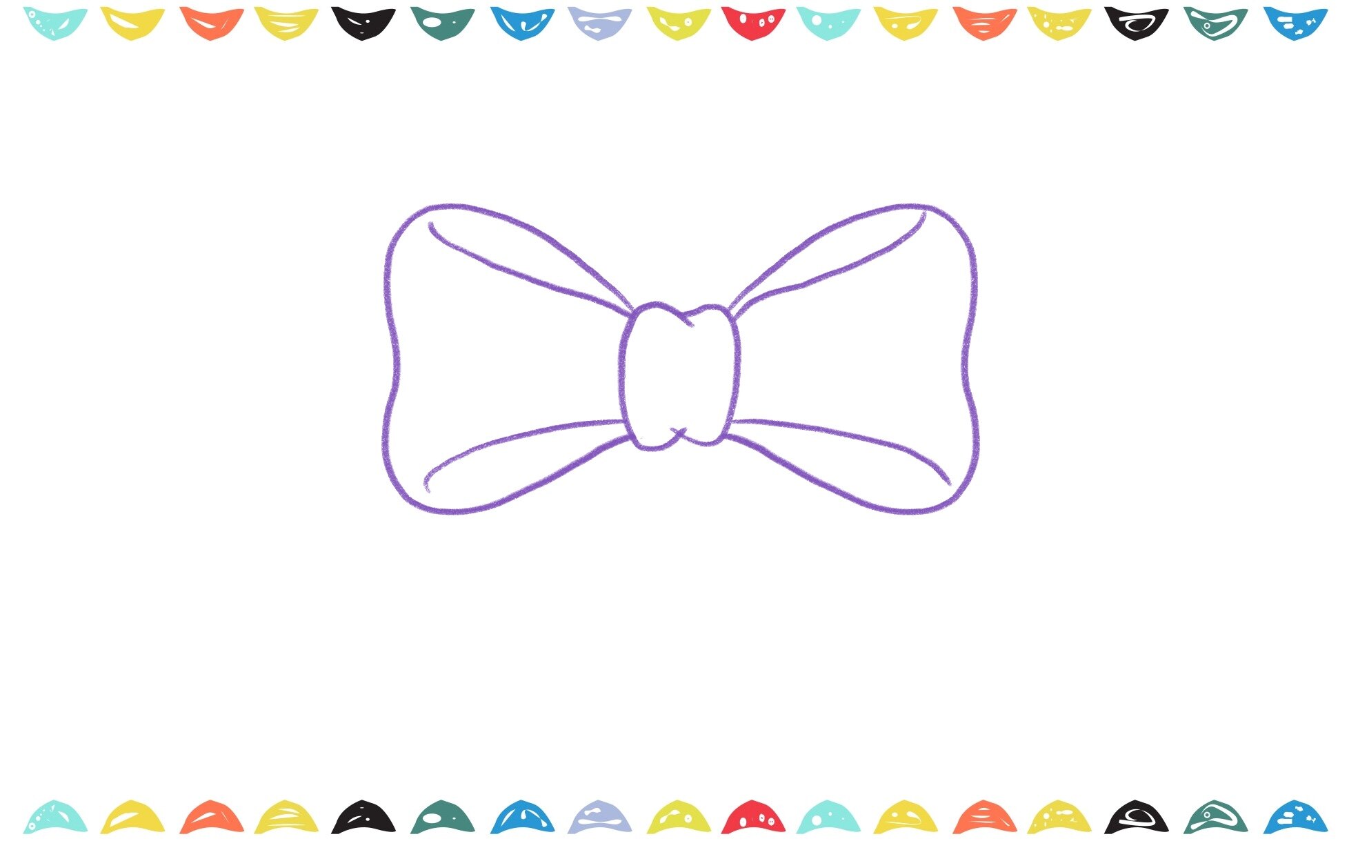 Step 4 how to draw a bow step by step