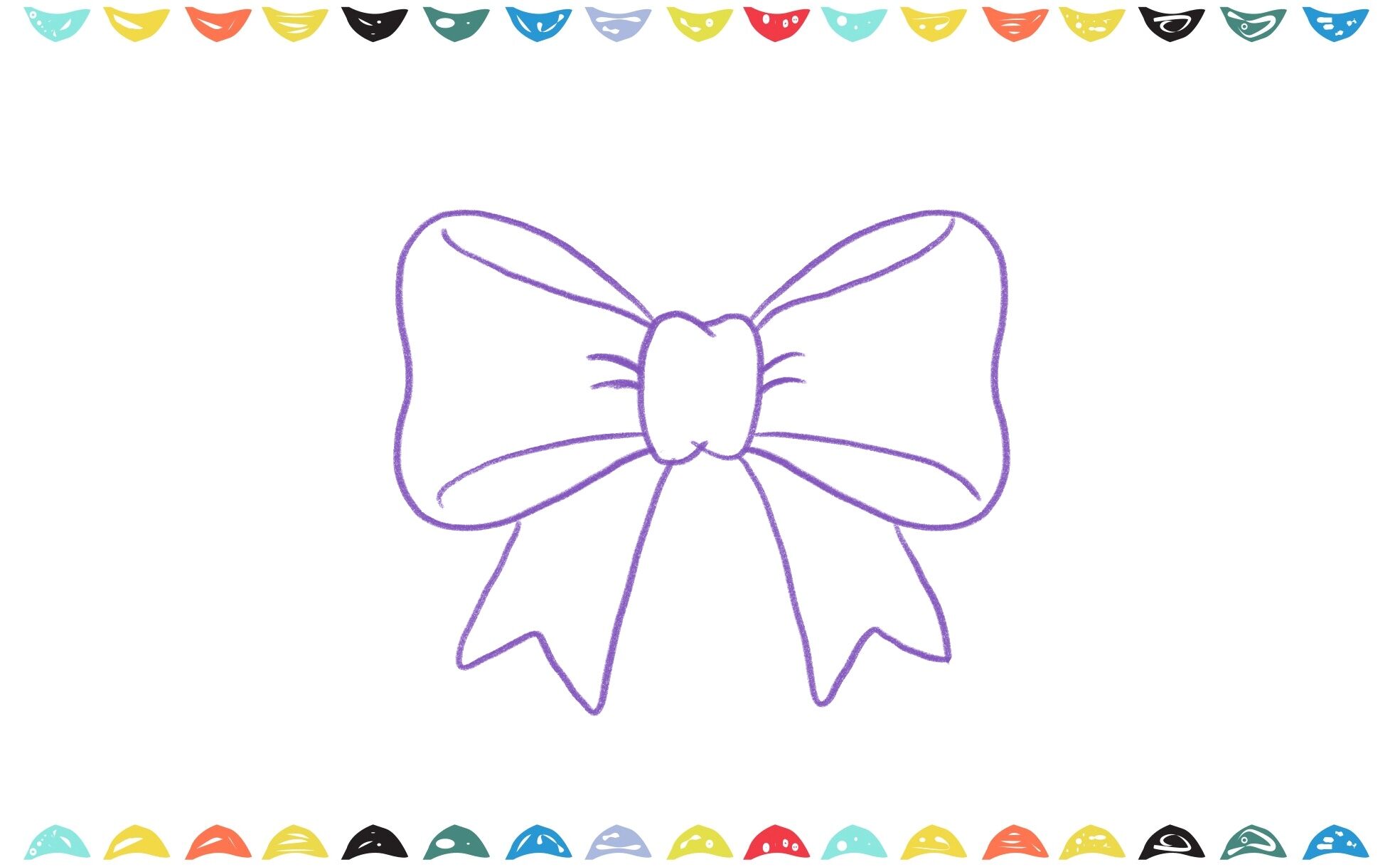 Step 6 how to draw a bow - add bow details