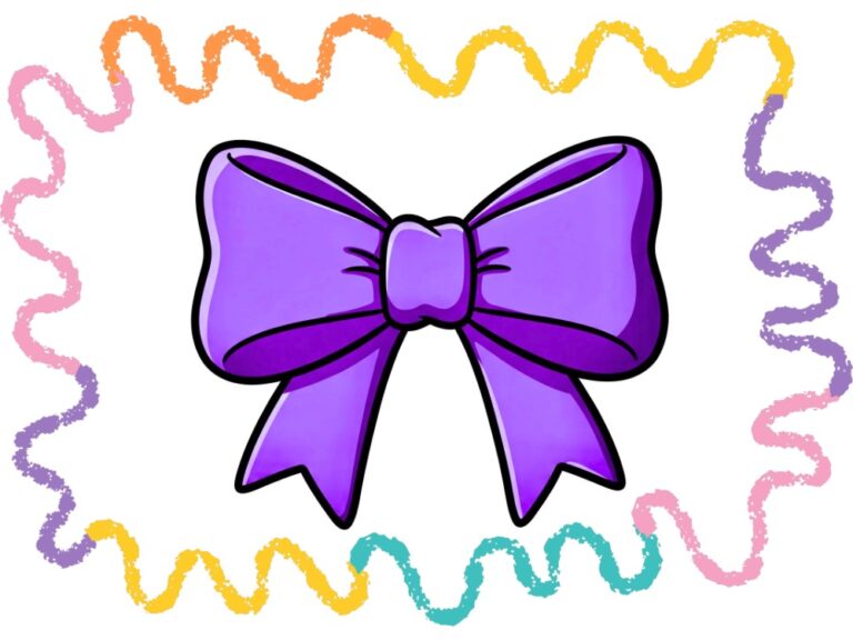 How to draw a bow step by step