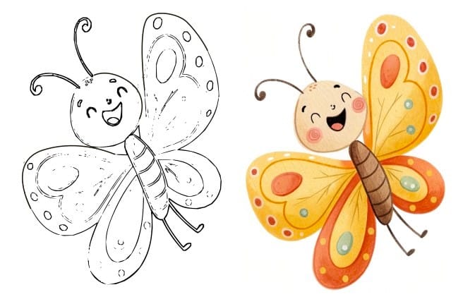 how to draw a butterfly