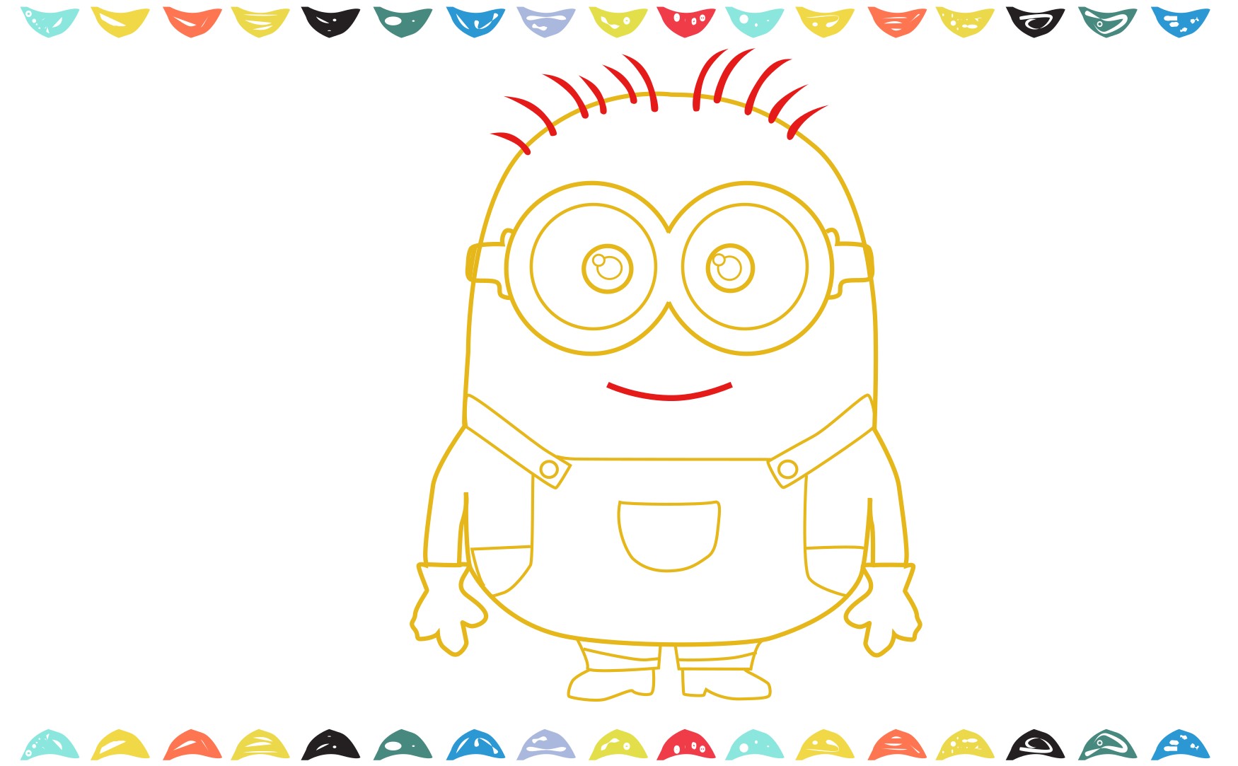Step 7 draw the funny hair