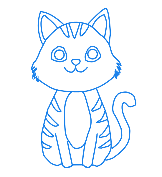 step 7 how to sketch a cat