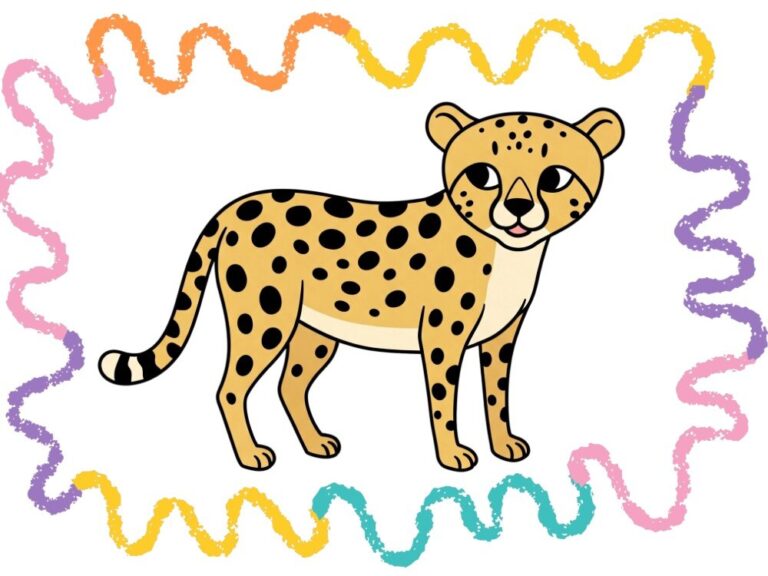 Drawing a cheetah easy