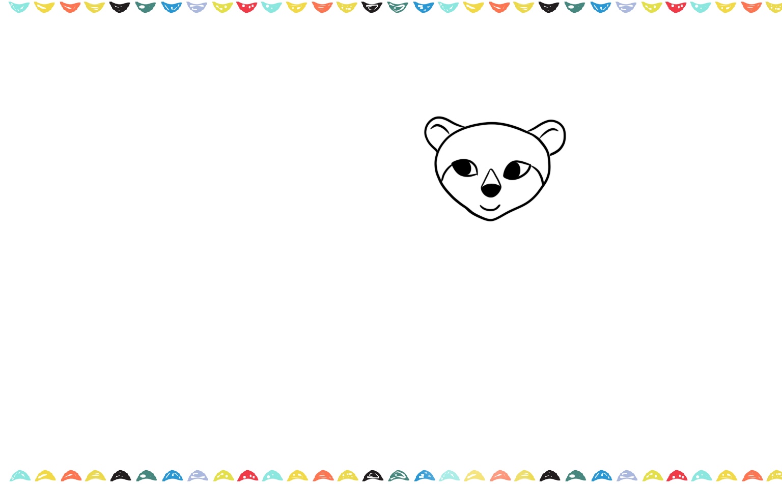 Step 4 Add a small nose and a smiling mouth for the cheetah