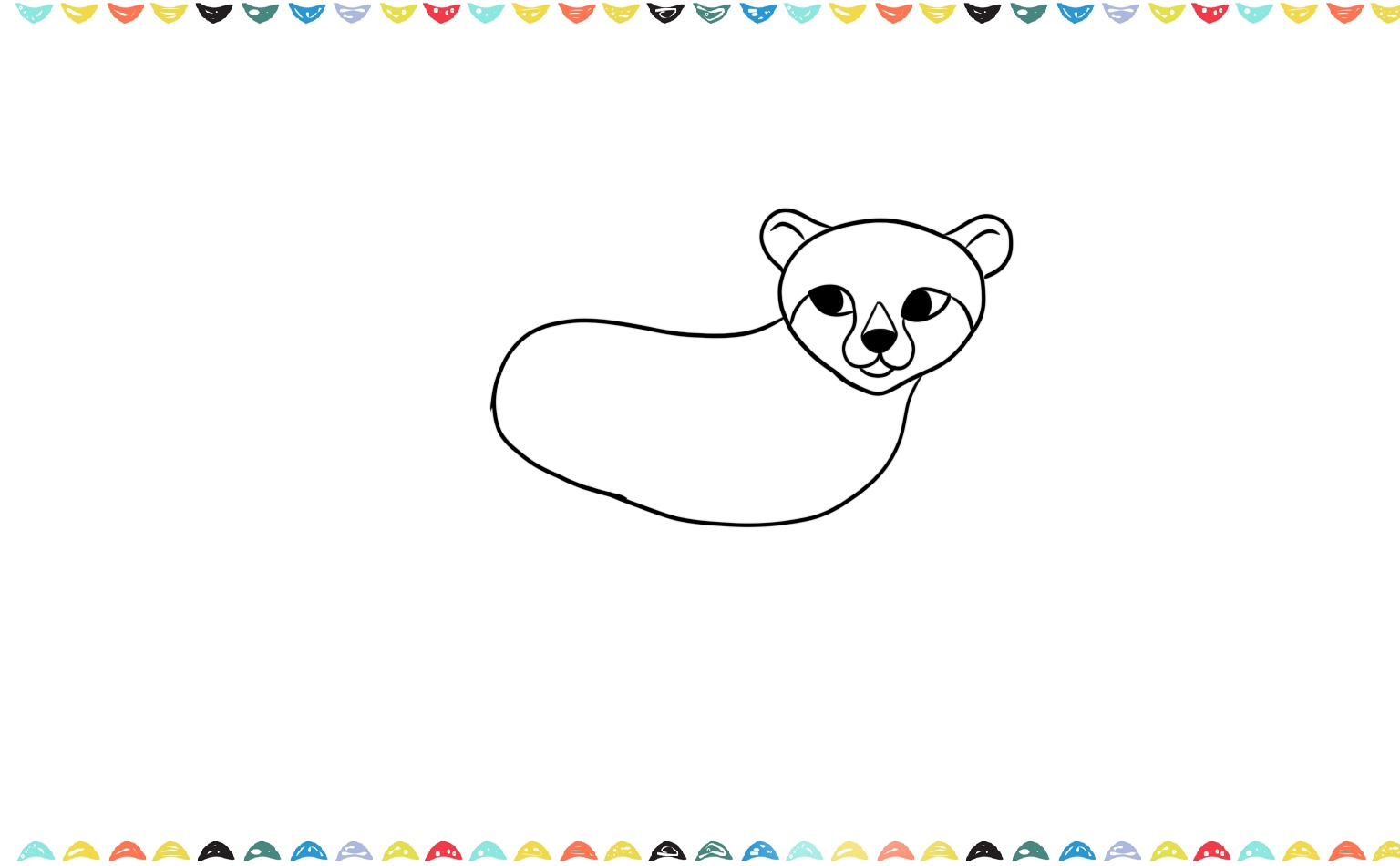 Step 6 add the body for the cheetah drawing
