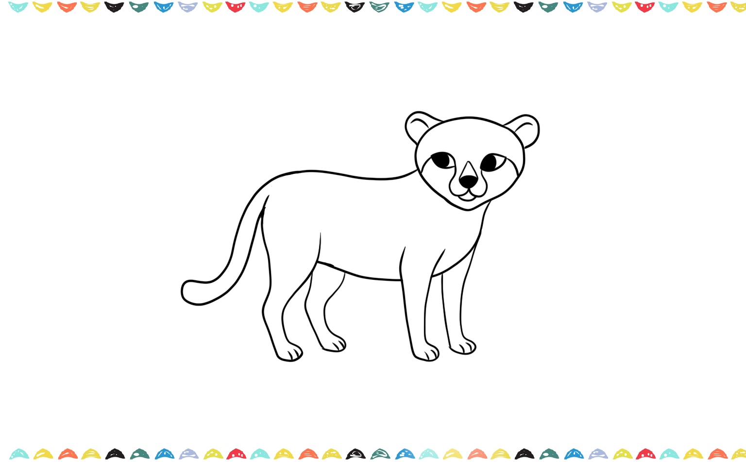 Step 8 add the tail for the cheetah