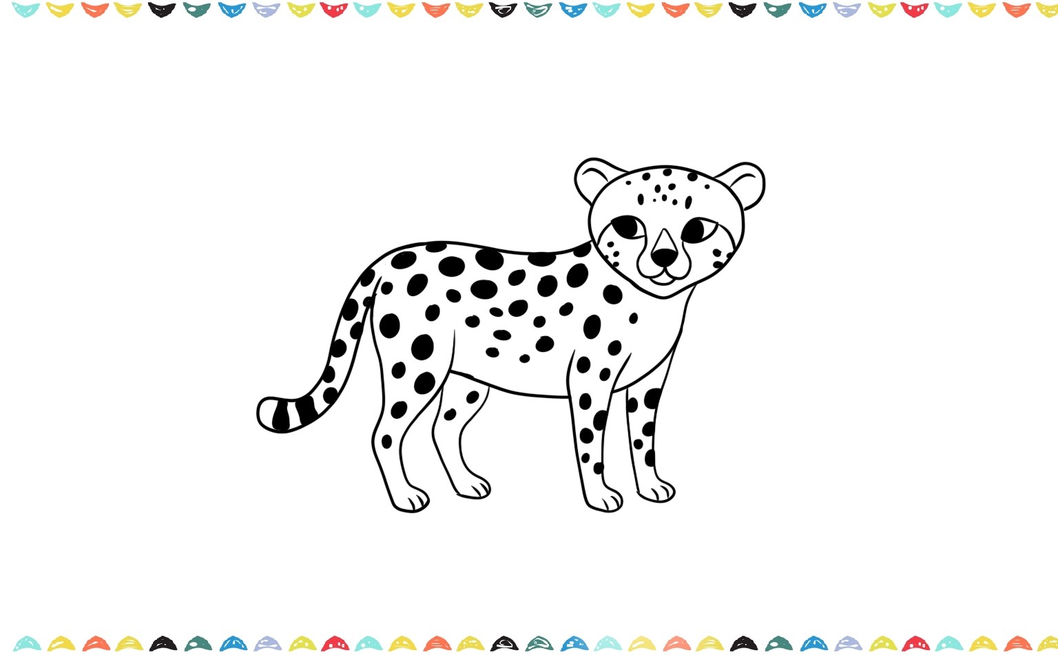 Step 9 how to draw a cheetah step by step - add the spots