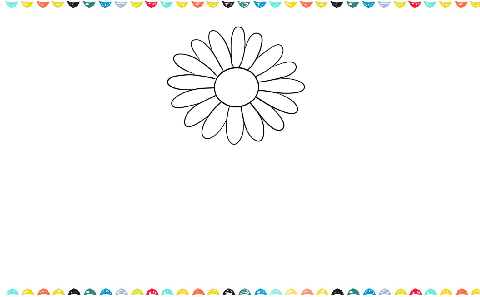 how to draw a daisy add moe petals step 3