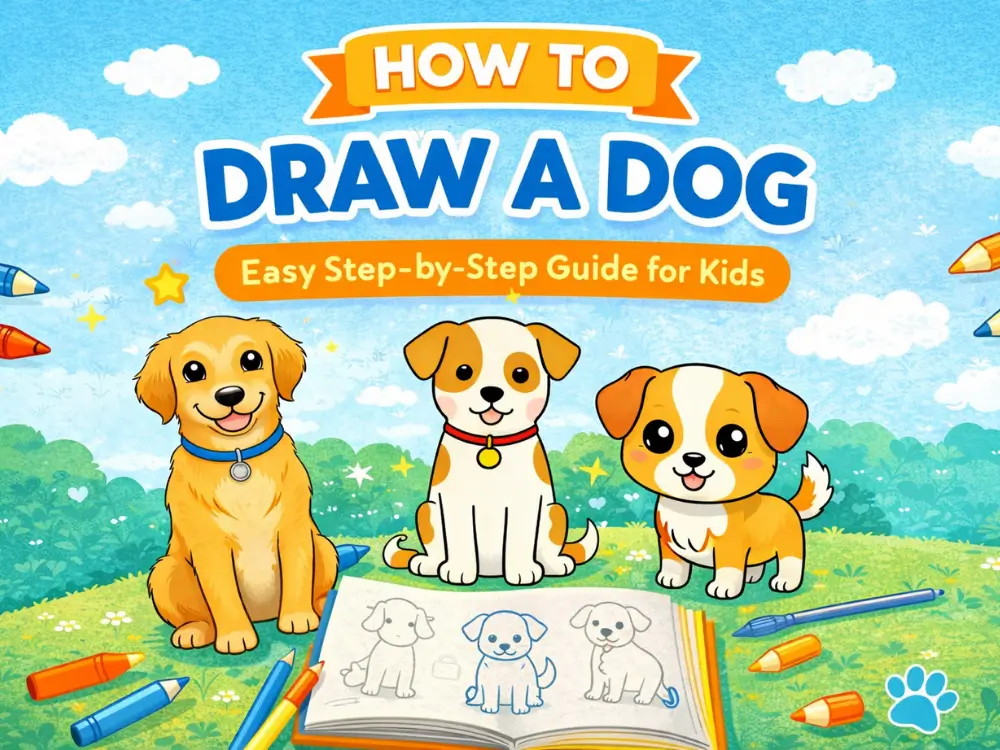 How to Draw a Dog - The Ultimate Step-by-Step Guide for Kids