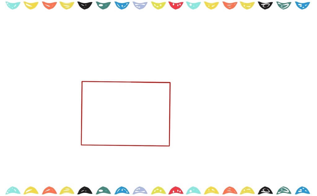 step 1 start with a rectangle for the truck 'sbody