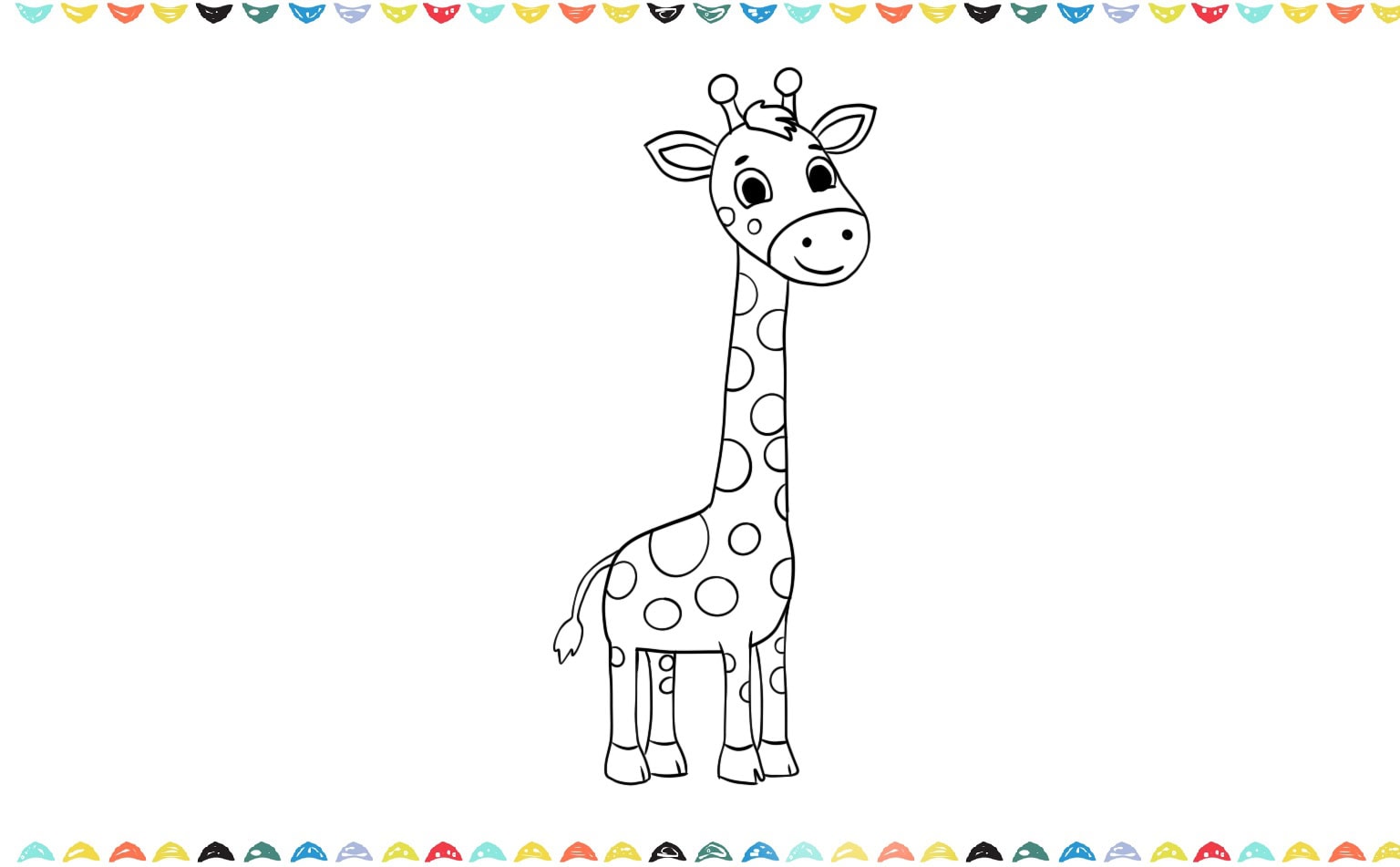 Step 11 how to draw a giraffe - sketch short tail