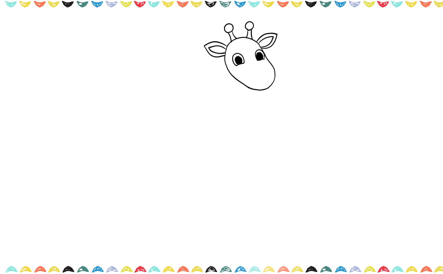 Step 4 add horns to the giraffe drawing