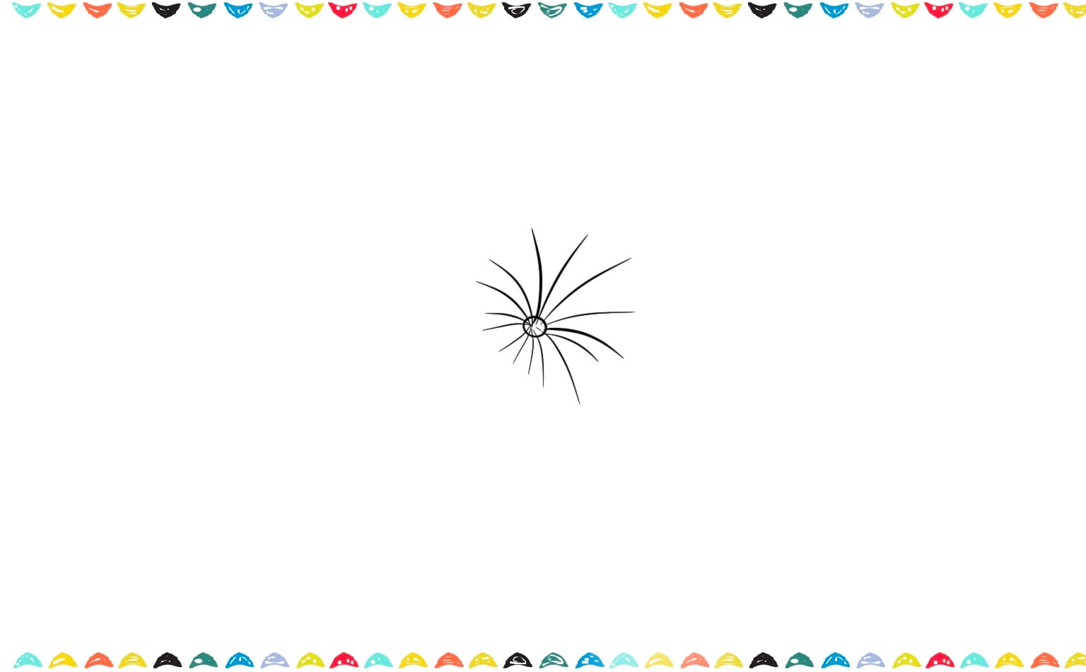 Draw a few short lines around the center of the hibiscus flower to create a burst effect step 2