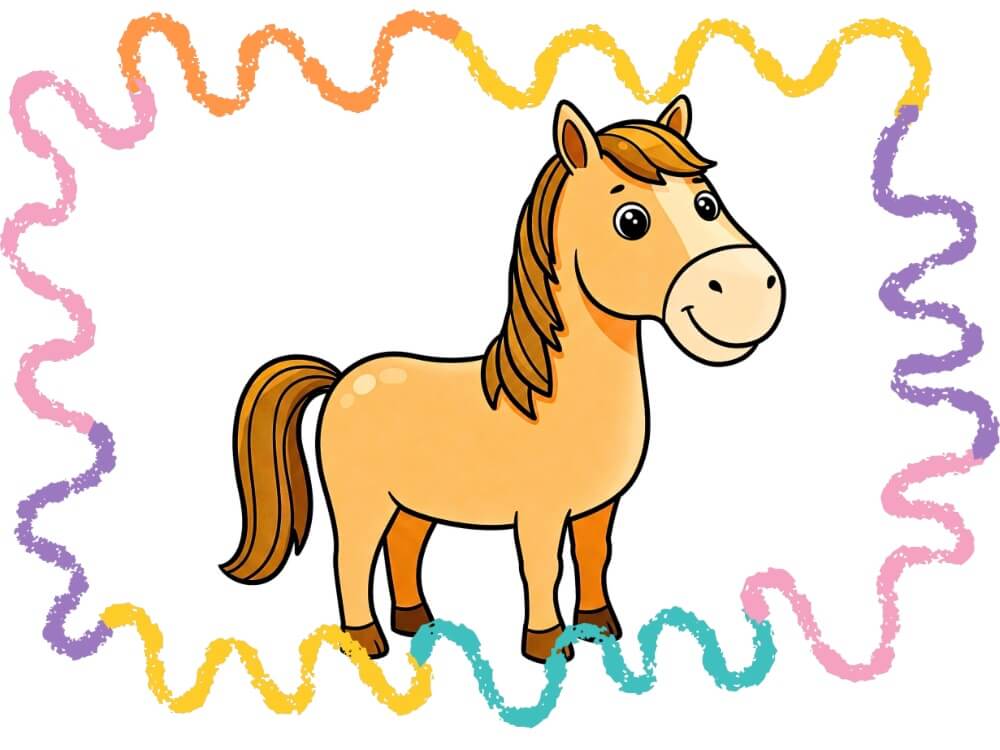 how to draw a horse step by step