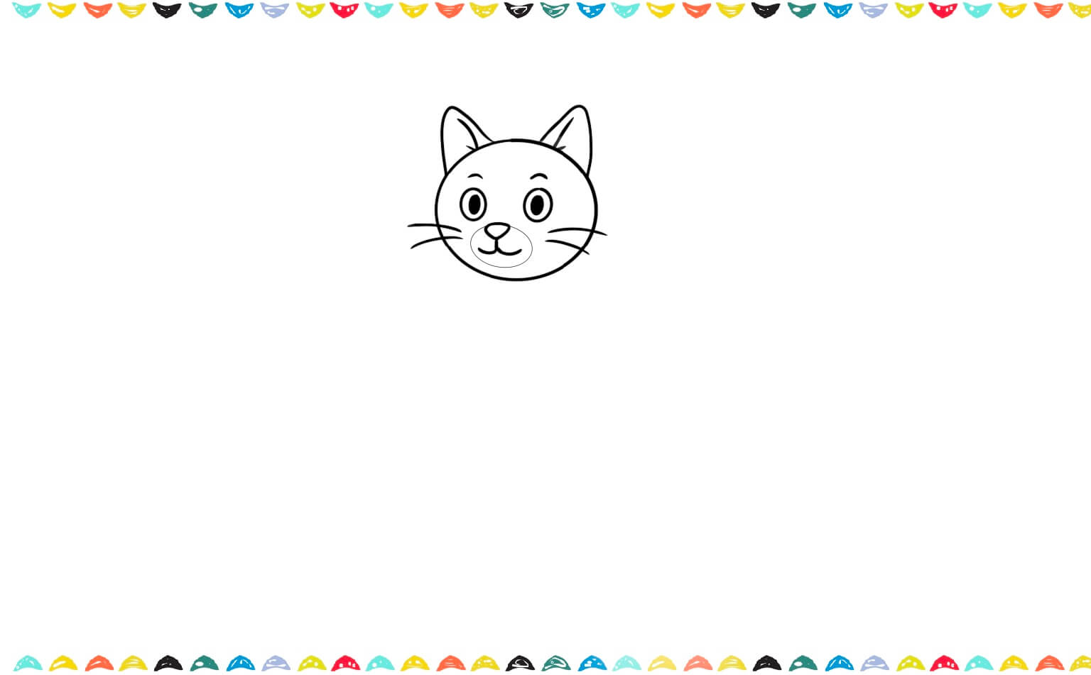 Step 5 draw the whiskers of the house cat