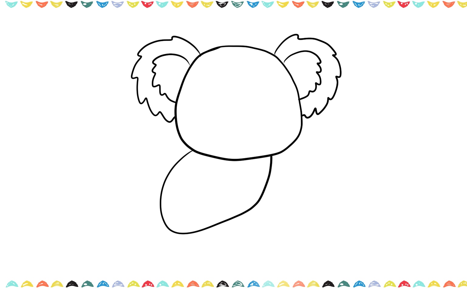 Step 3 sketch the body of the koala bear
