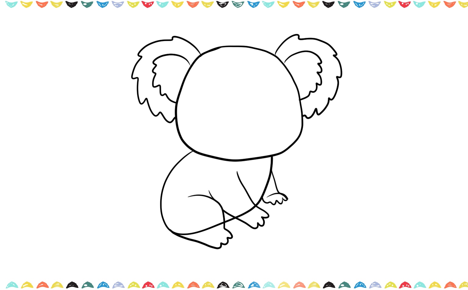 step 4 draw the arms of the koala bear