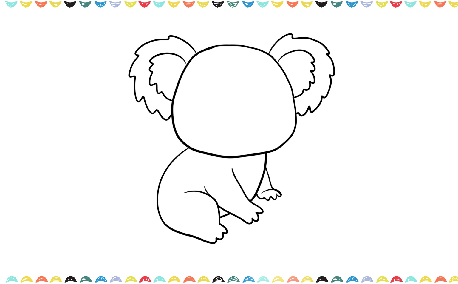 step 5 sketch the paws to have a friendly koala bear