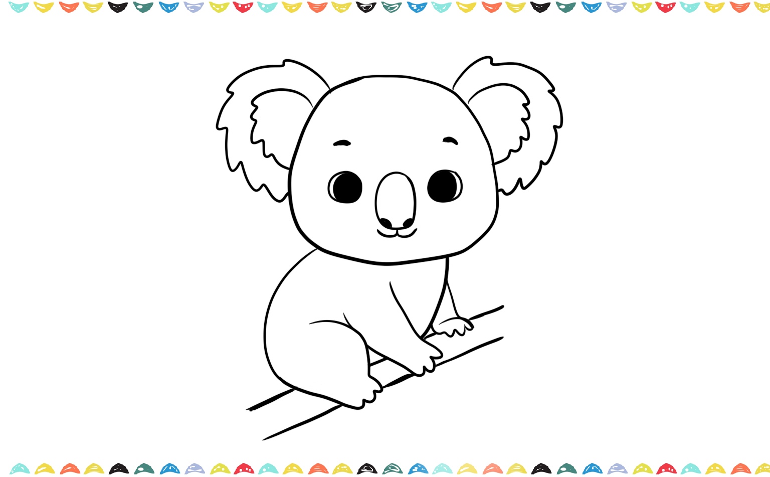 step 7 add a tree branch for the koala bear