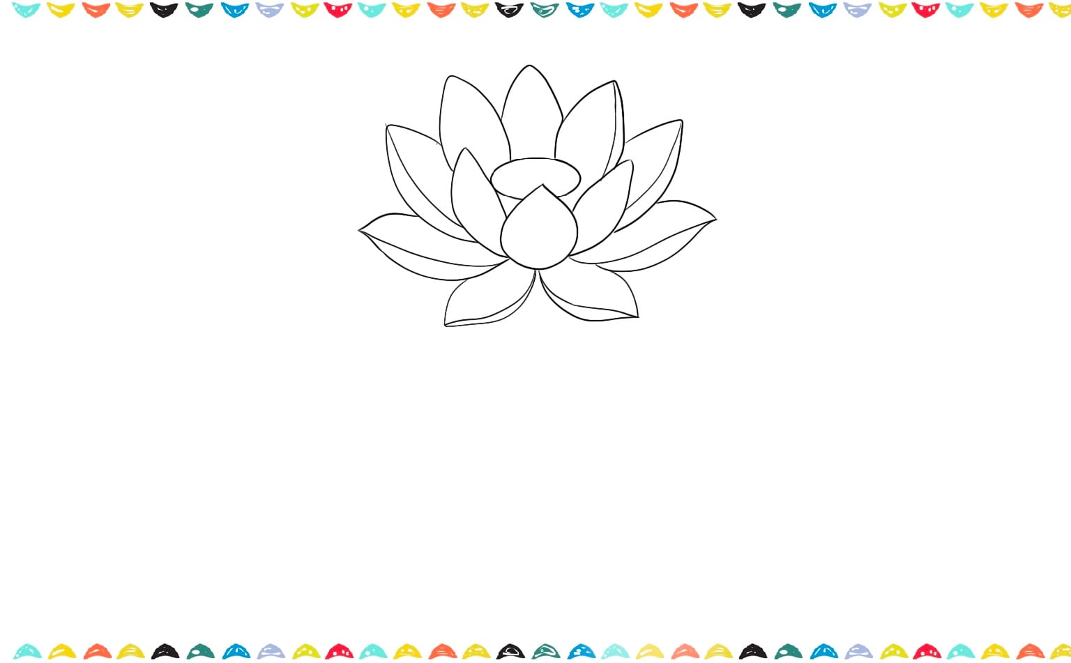 Sketch extra layers of pointed petals behind the main bloom to add depth and detail to the lotus flower step 4