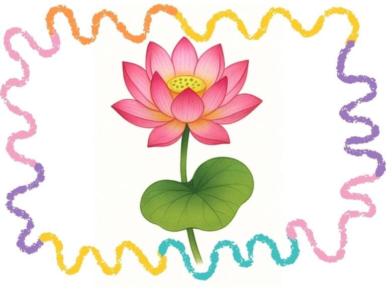 How to draw a lotus flower step by step