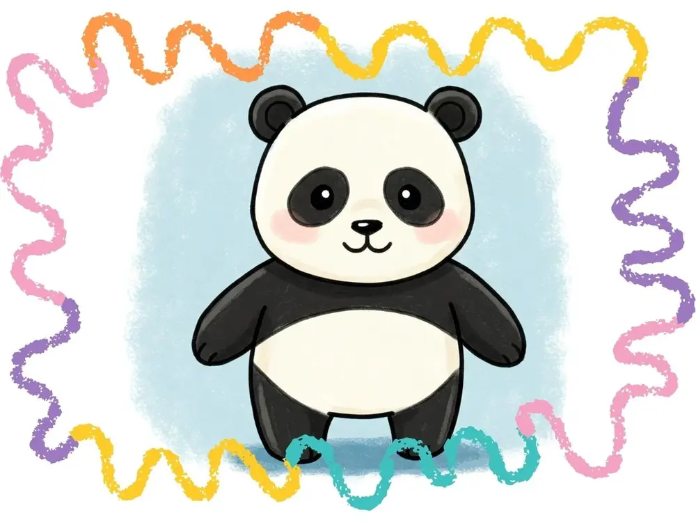 How to draw a panda step by step