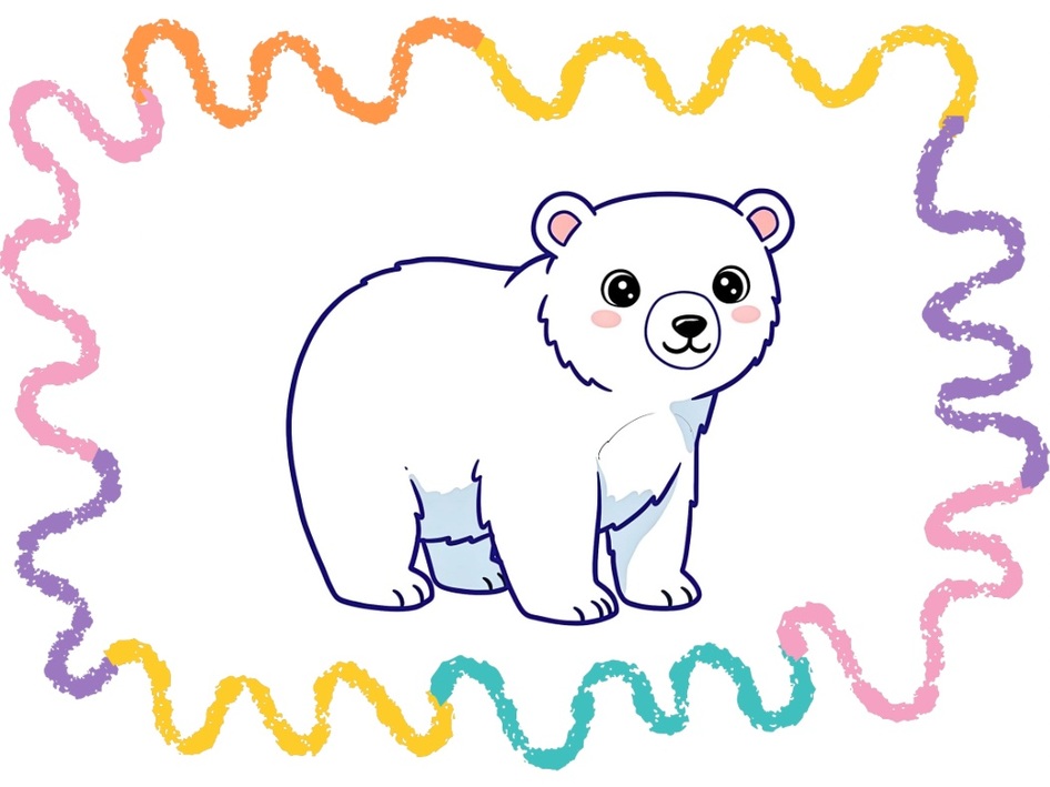 step by step drawing of a polar bear