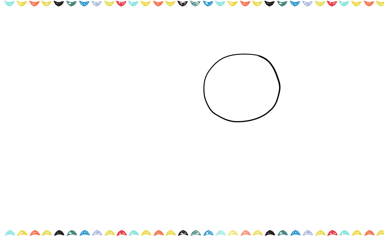 step 1 draw an oval for the polar bear's head