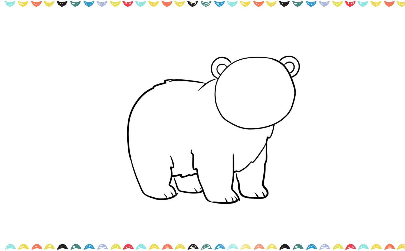 step 4 how to draw a polar bear step by step