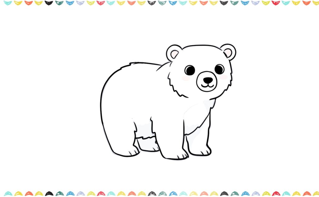step 6 give a fluffy detail over the body of the bear