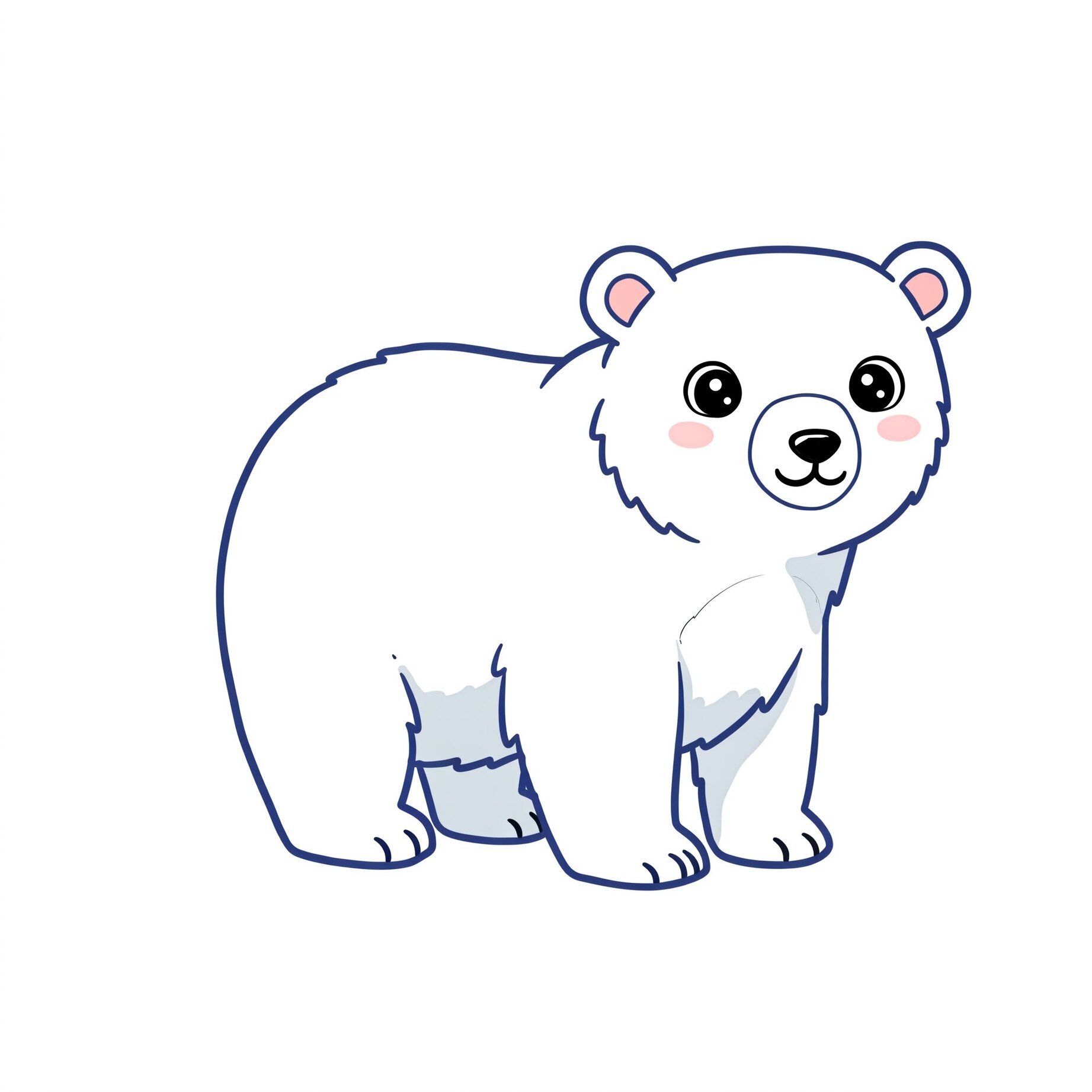 step 7 how to draw a polar bear easy