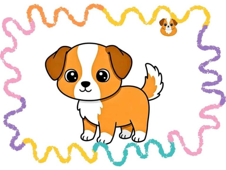 How to draw an easy puppy