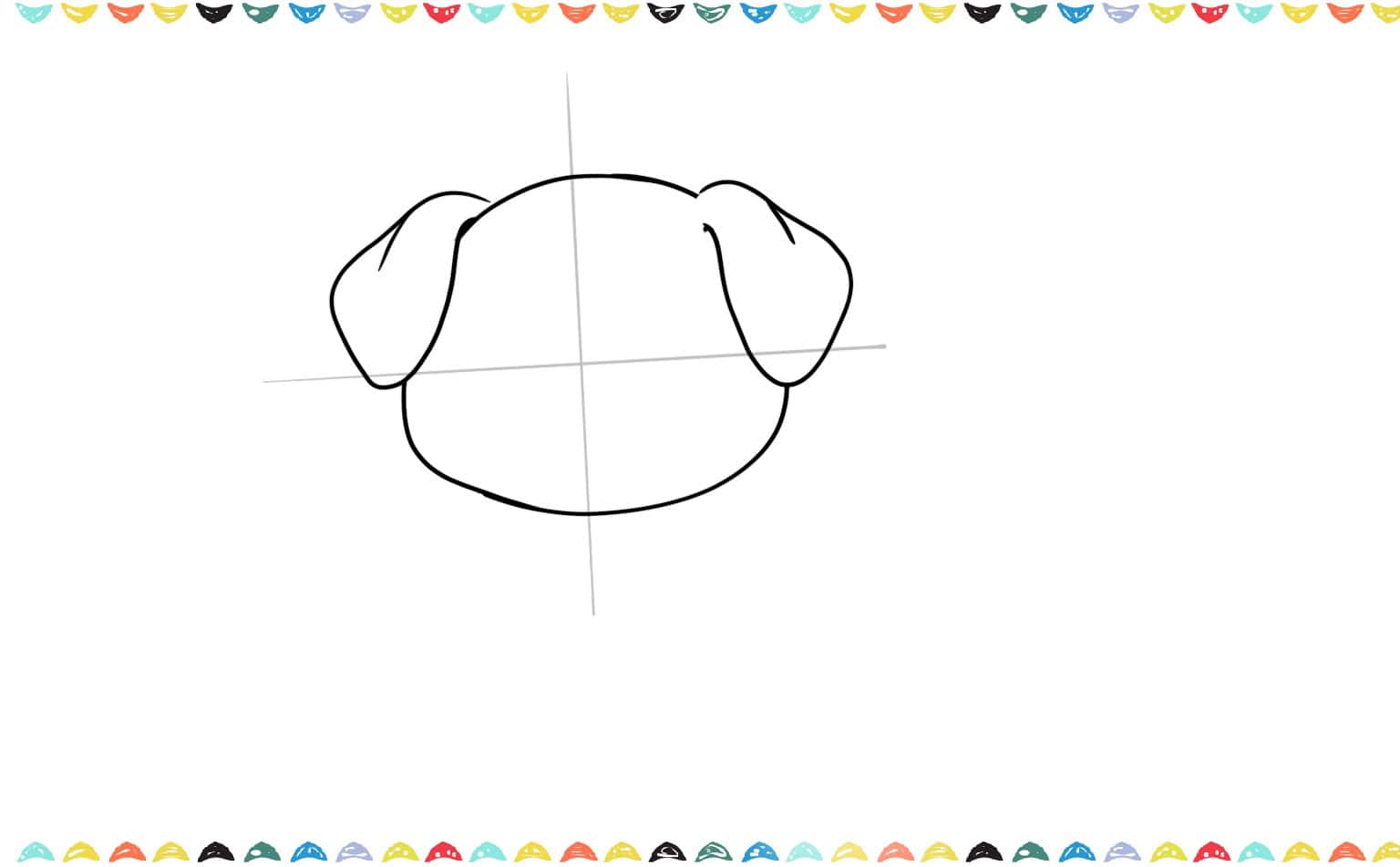 Step 4 how to draw a puppy step by step - erase unnecessary lines