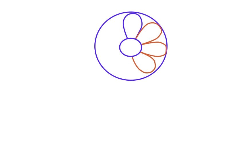 how to draw an easy flower step 3
