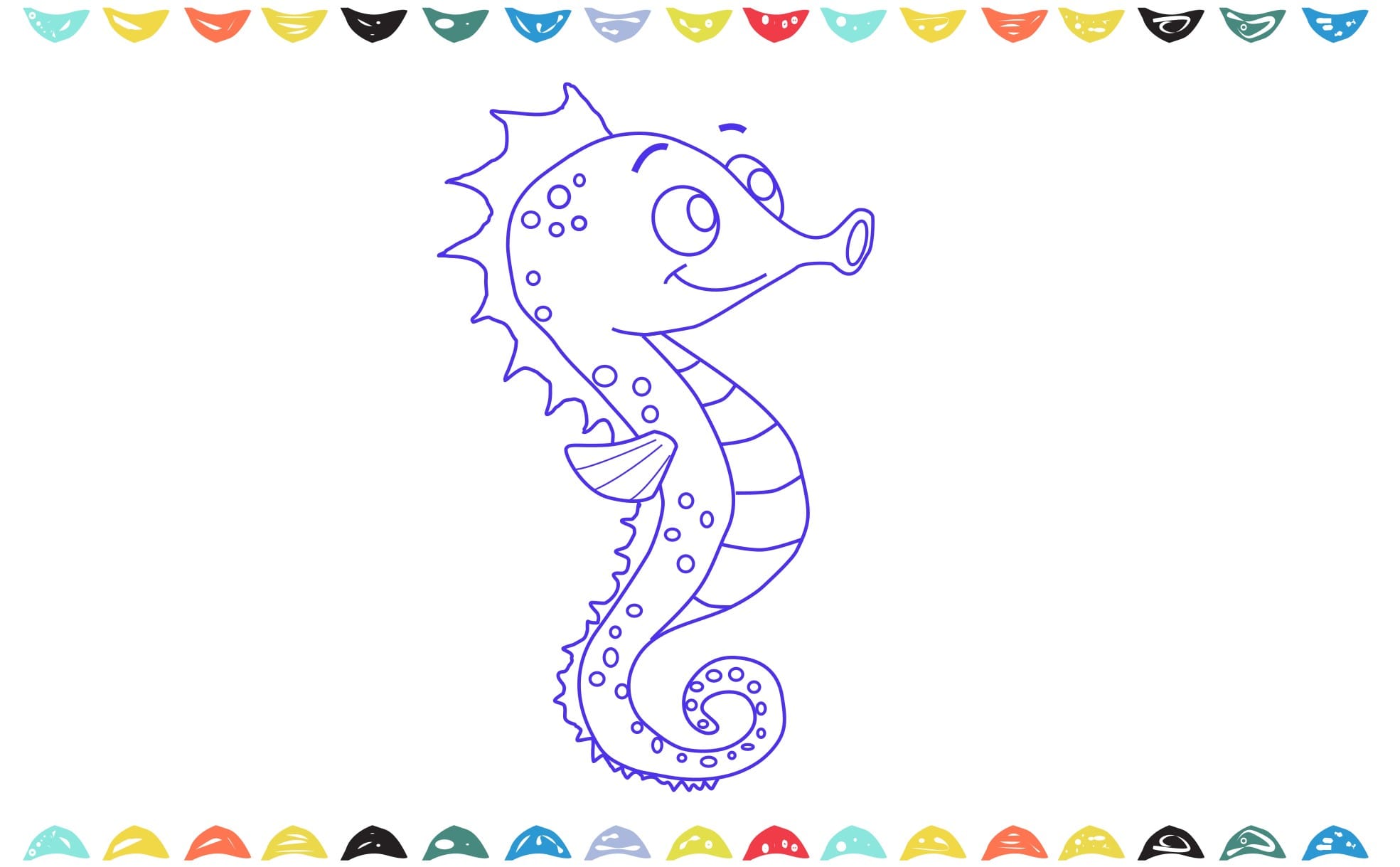 drawing a seahorse step 8
